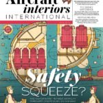 Lonseal Aircraft Flooring featured in Aircraft Interiors International magazine on page 97, "Go With the Grain".