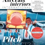 Lonseal Aircraft Flooring featured in Aircraft Interiors International magazine on page 186, "Can flooring be sexy?".