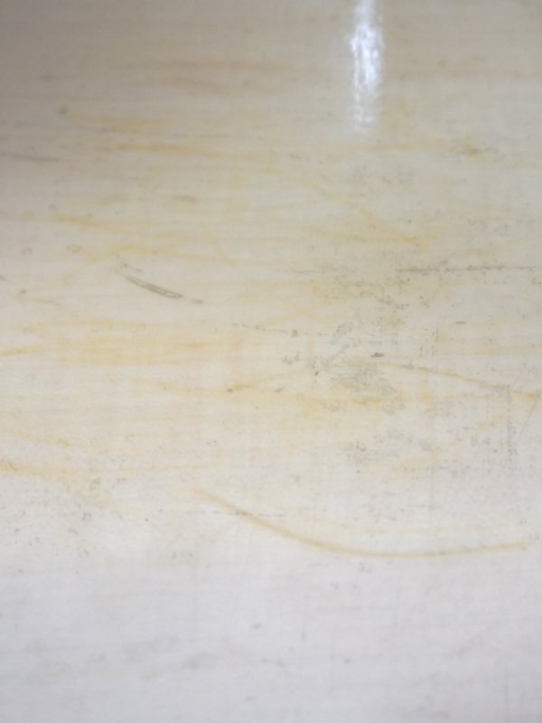 Staining caused by a rubber door stop